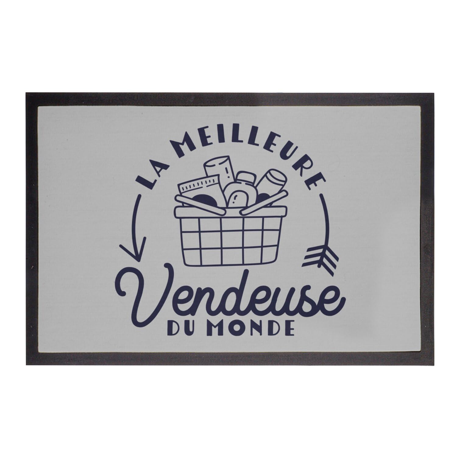 Tapis d'entrée paillasson gris 75x50cm Fabulous spécial boutique et magasin