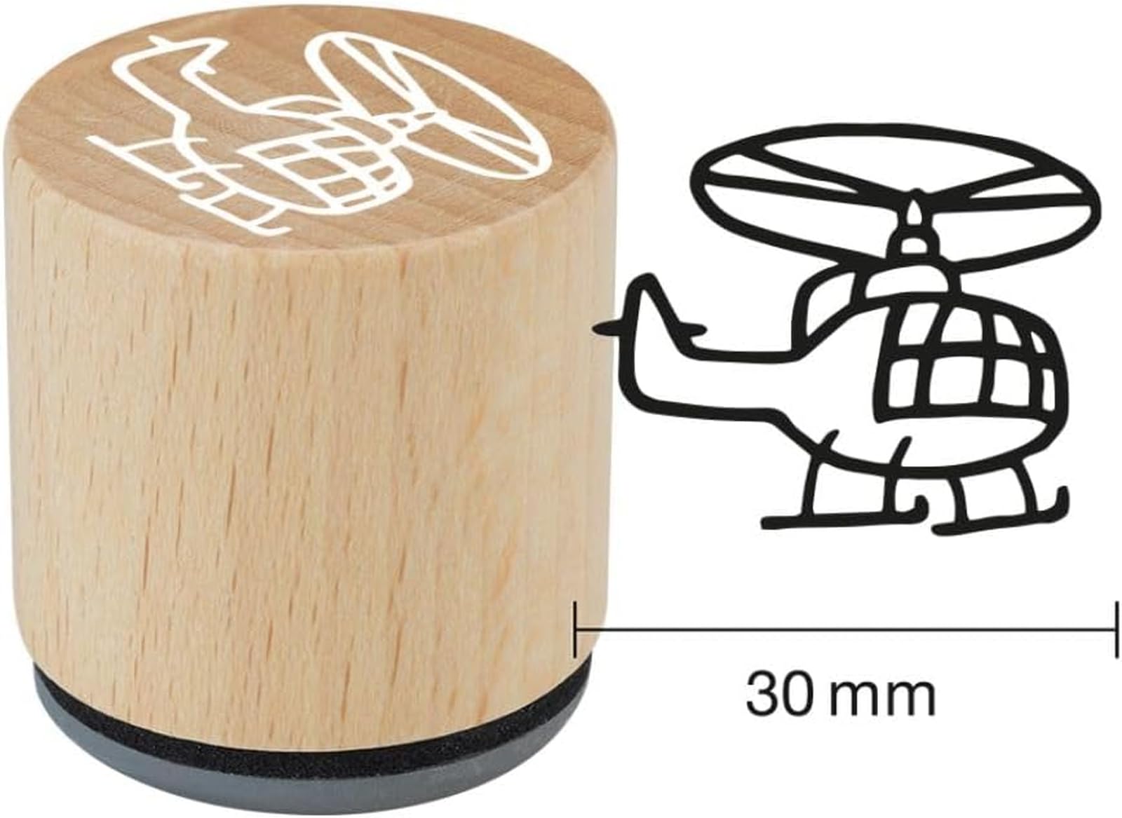 COLOP Woodies set di timbri in legno "Mix" con 12 motivi, timbri di riconoscimento e motivazionali in legno di faggio, dimensione: Ø 29 mm, incl. 2 tamponi di inchiostro, rosso e verde, 50 x 90 mm
