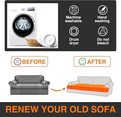 Miniatura 7 de Funda de cojín impermeable para sofá  Funda de cojín altamente elástica en forma de T  Funda de cojín de terciopelo suave para sofá  Funda de cojín