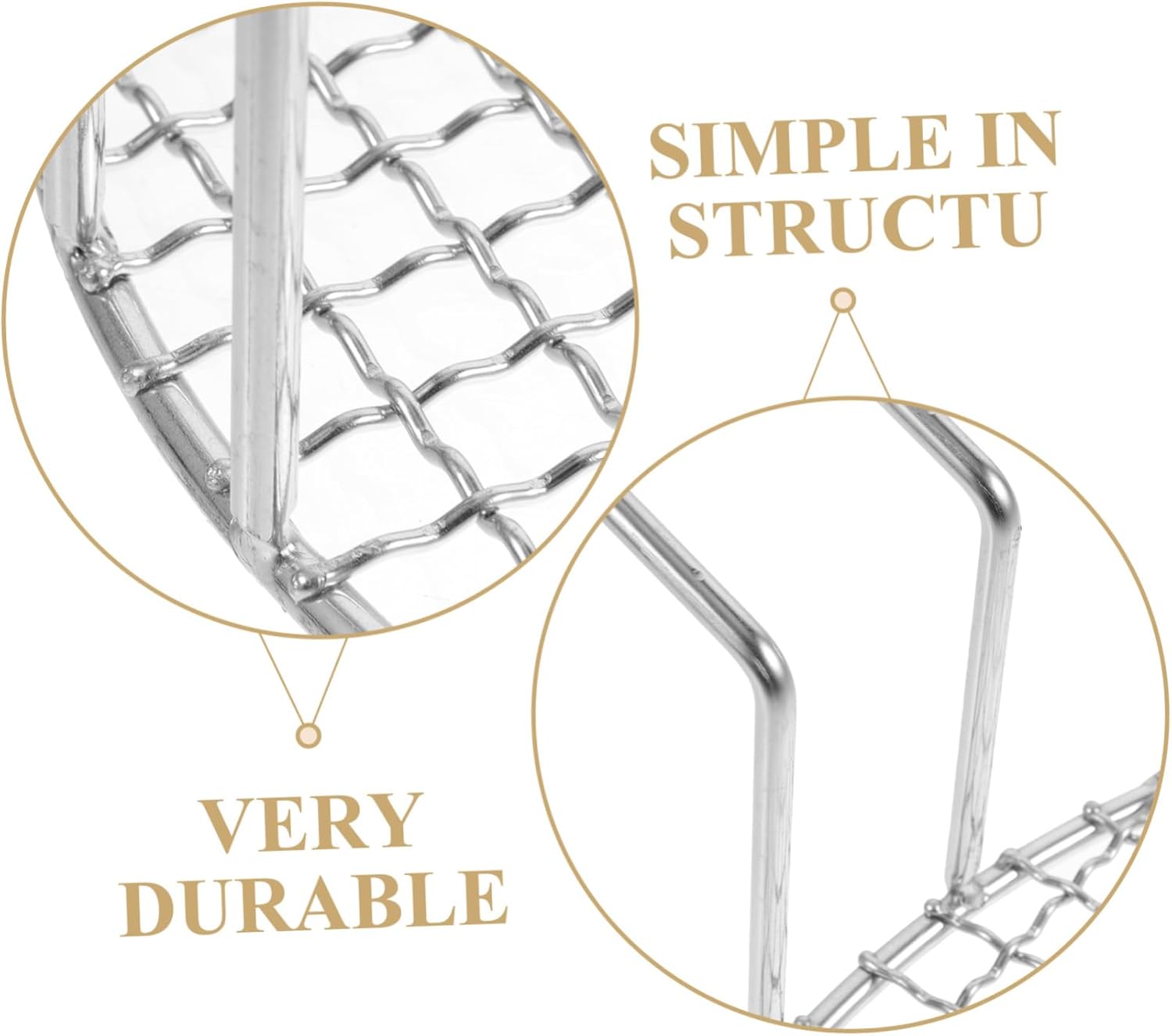 Balacoo Stainless Steel Barbecue Grill Net for Outdoor Cooking 304 Food-Grade Mesh 18 x 12 Non-Stick BBQ Accessory for Camping and Picnics