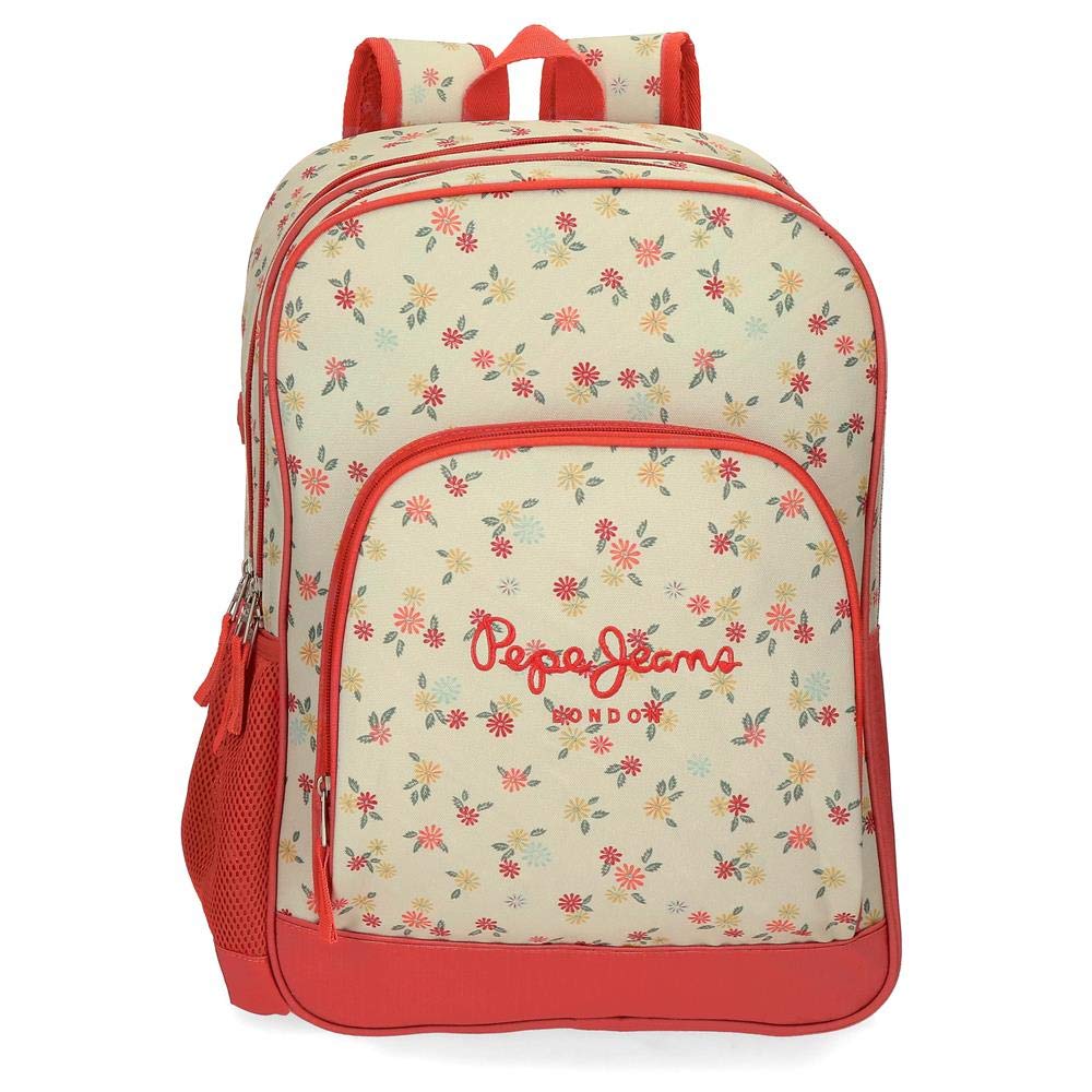 Pepe Jeans Joseline Mochila Doble Compartimento Adaptable a Carro Multicolor 32x45x15 cms Poliéster 21.6L