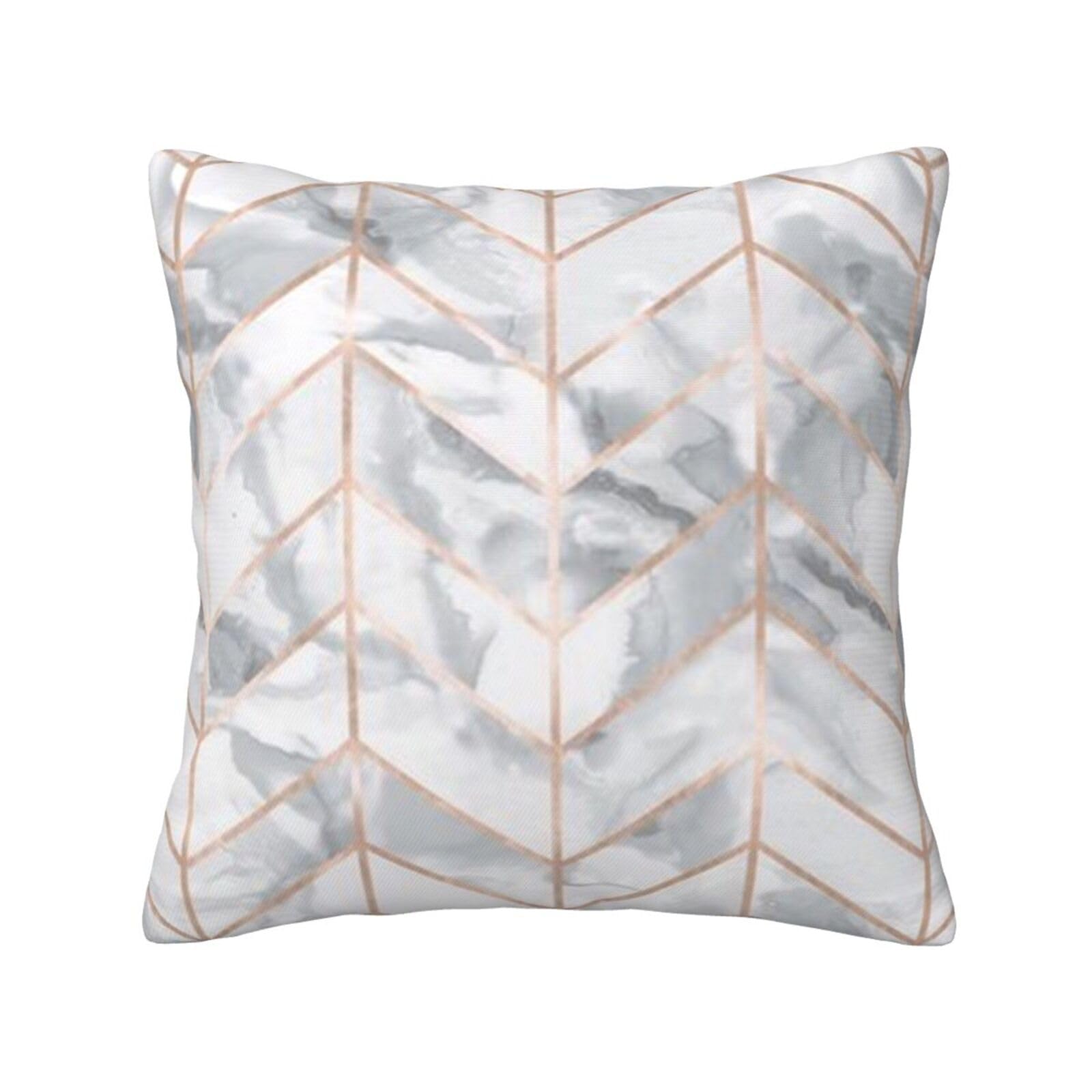 FFSHKOWE rose gold marble design background Decorative Throw Pillow Cover Double-Sided Printed Cushion Cover for Sofa Couch Bed Chair 45 x 45cm
