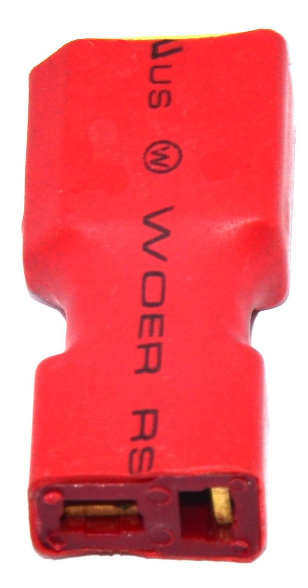 M. A. Enterprises 6 Years And Up 1 Piece Xt60 Male To T-Connector (Deans) Female Lipo Battery Smart Converter/Adapter, Red - Image 2 thumbnail