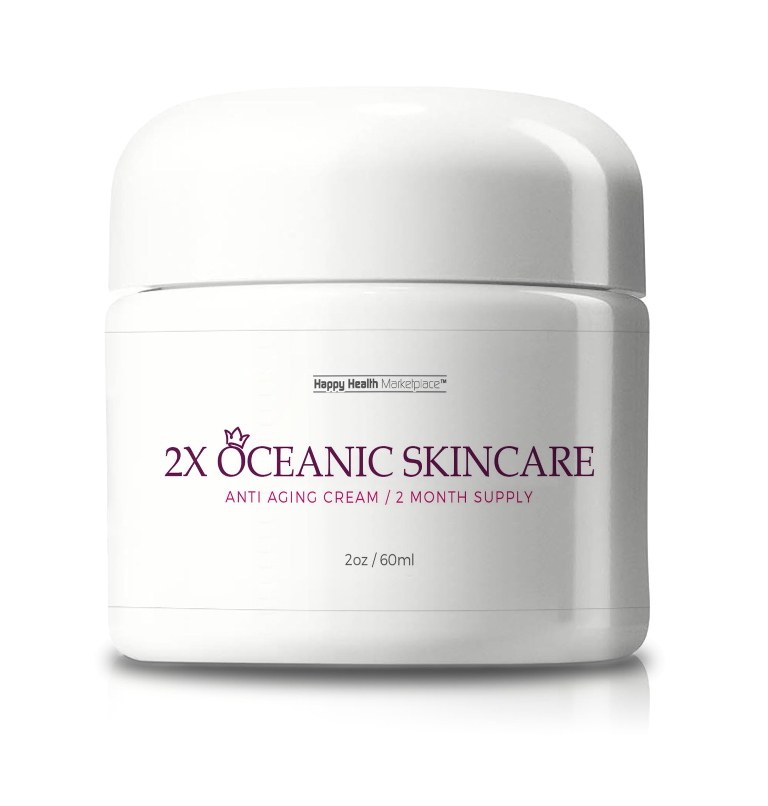 2X Oceanic Skincare Cream - Anti Aging Cream 2 Month Supply - Collagen & Vitamin Infused Nourishing Anti Aging Face Cream - Reduce Wrinkles Appearance - Improve Age Spots & Redness - Help Repair Skin