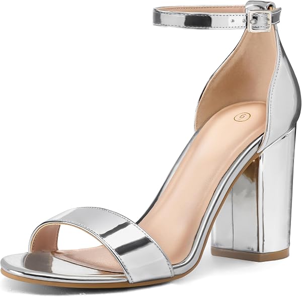 COASIS Women's Chunky Block Heels Open Toe Ankle Strap Heeled Sandals