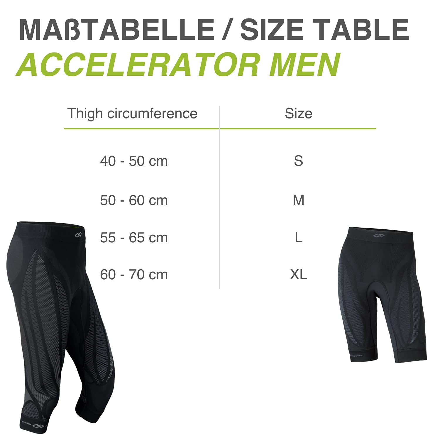 Sport Kompressionshose Under Pressure Accelerator Men (Starke Kompression) - Höchste Qualität, Made in Germany!