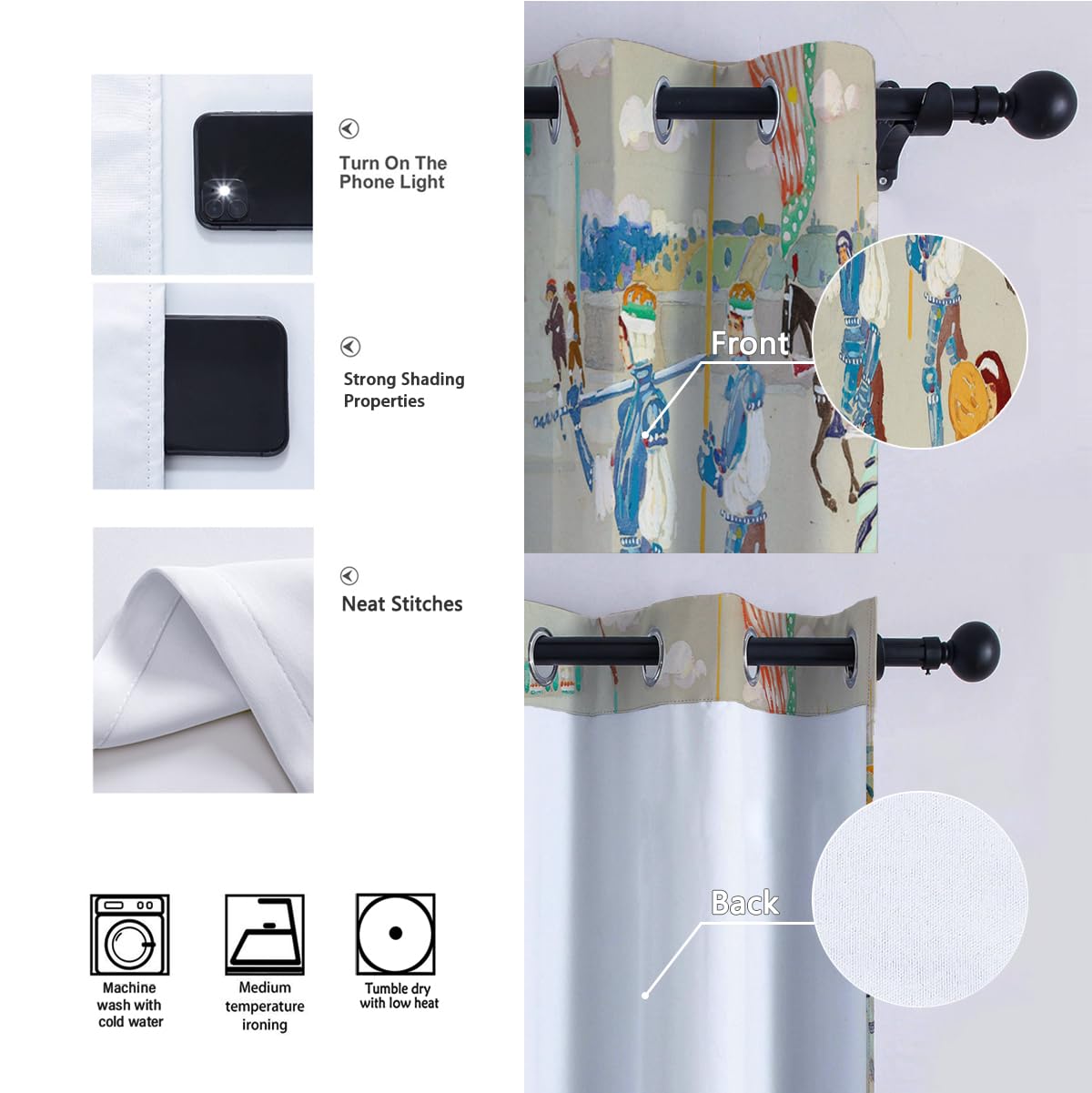 tende oscurante scena di strada in stile cittadino la giovane coppia famosa pittura stampe tende per l'arredamento camera da letto per la finestra del soggiorno camera da letto W140xL200cm 2 pannelli