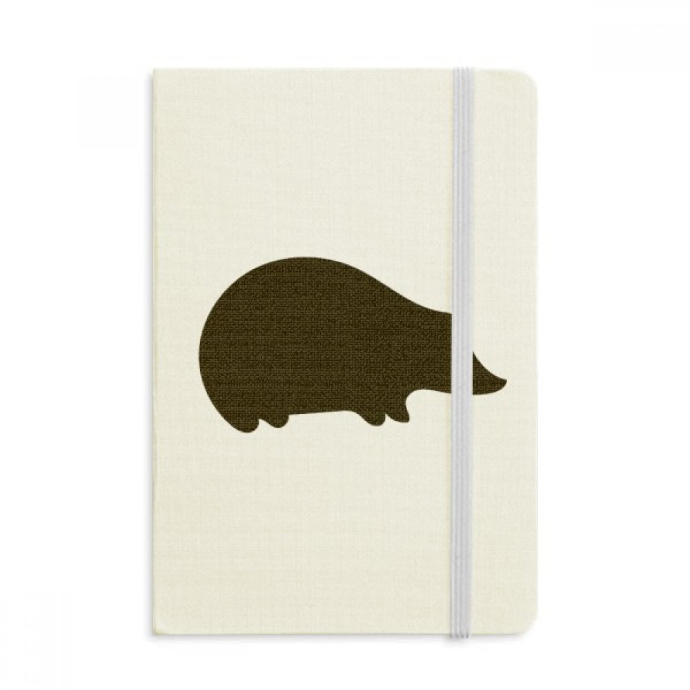 Carnet de notes Hérisson Noir A5 journal intime couverture rigide en tissu multicolor