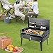 SunJas Barbacoa Portátil Barbacoa de Carbón Plegable con Parrillas de Acero Inoxidable...