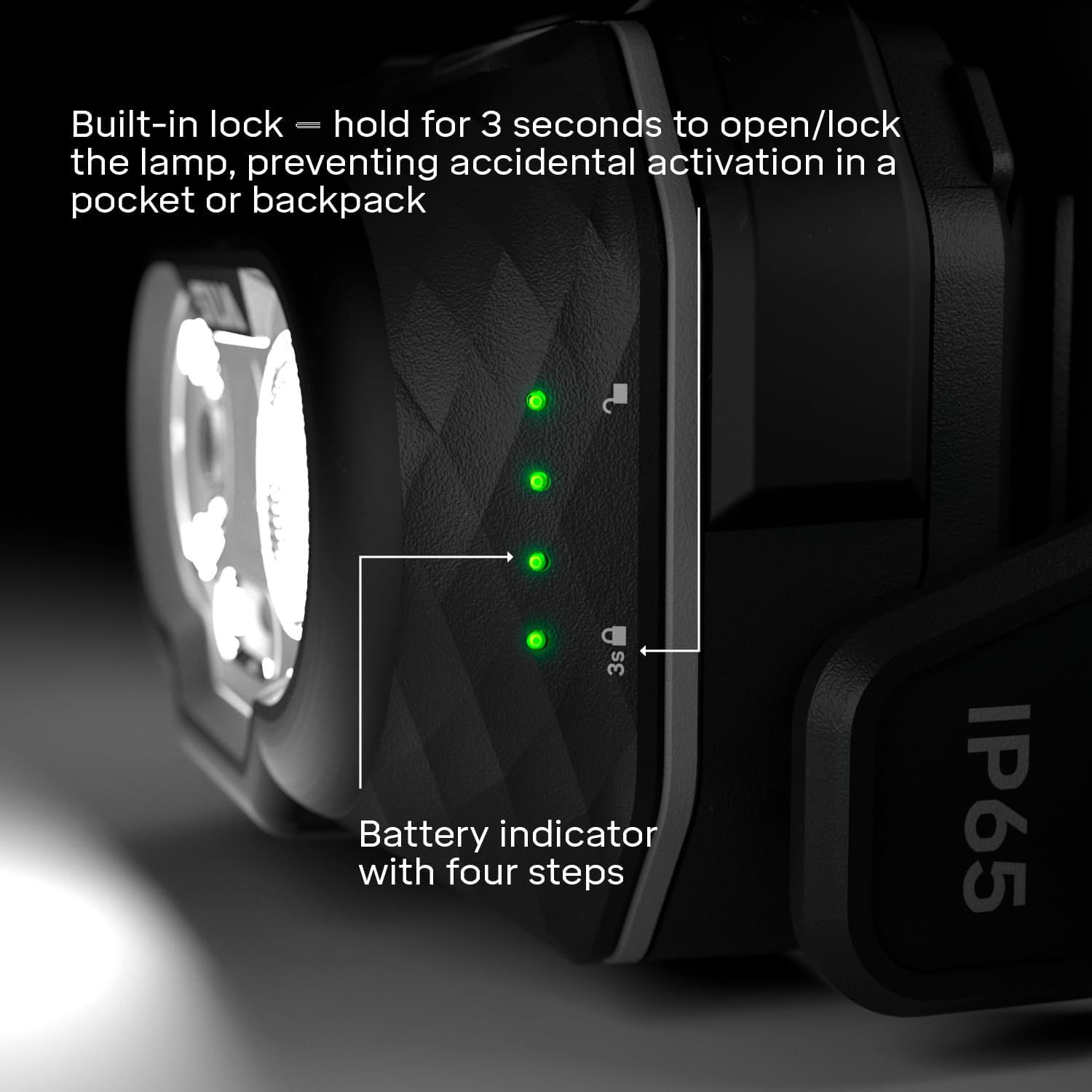 Silva Discover Head Torch lock function and battery indicator