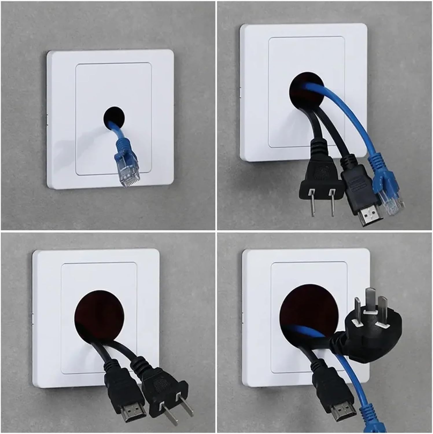 Reliable 16-piece Type 86 Cable Organizer, Management Socket Panel Decorative Cover(21mm-pad)