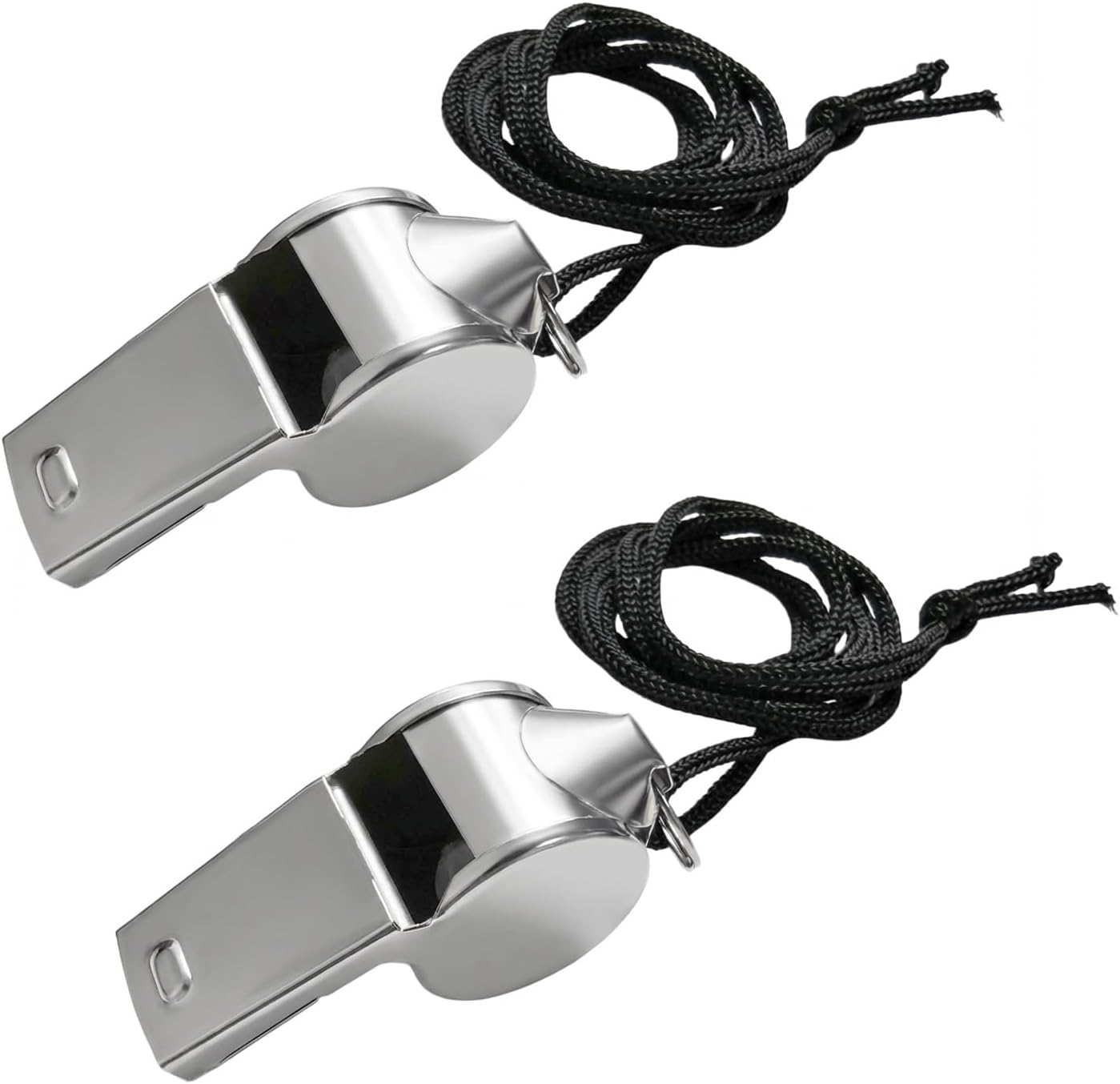 Whistle 2 Pcs Sports Whistles with Lanyard Loud Crisp Sound Whistles for Referees Coaches Lifeguards Football Basketball
