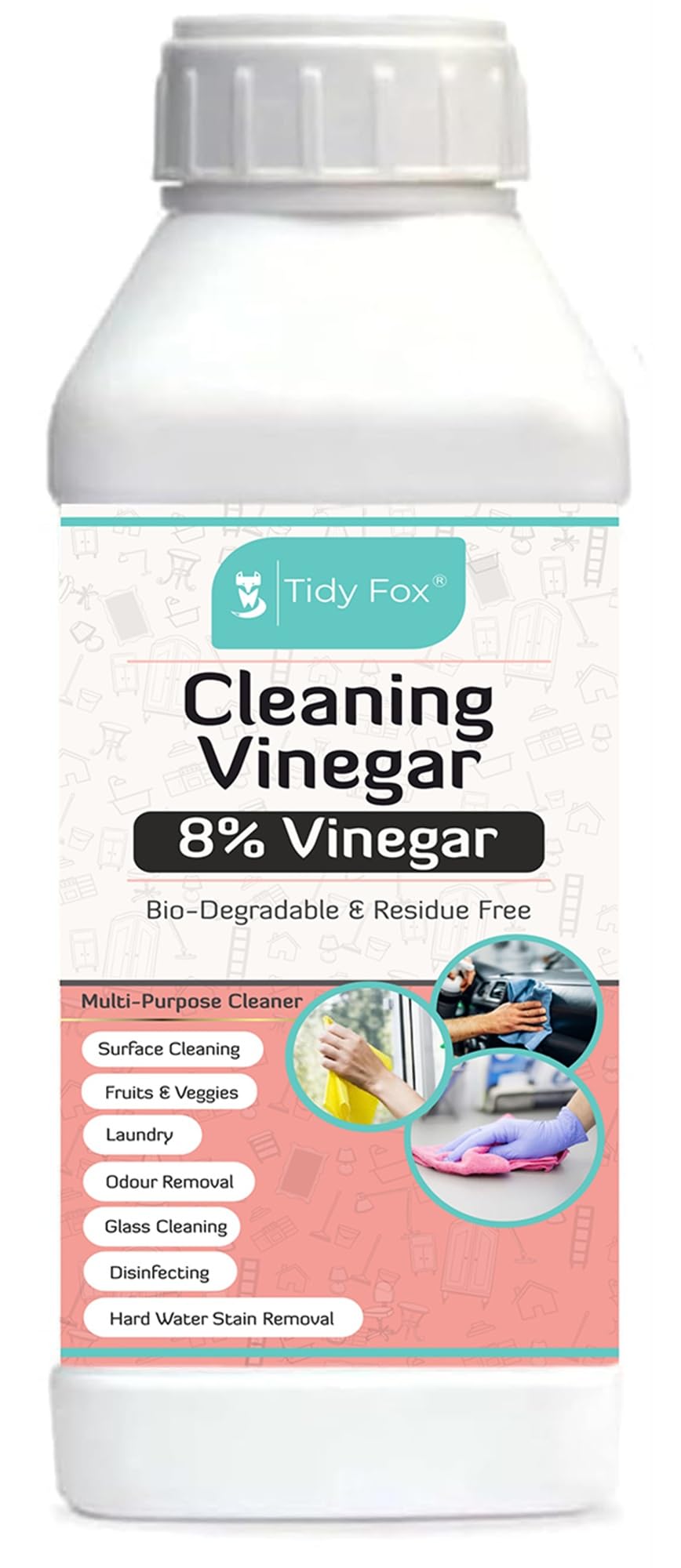 Vinegar for Cleaning, 8% Concentrated, 1 Ltr