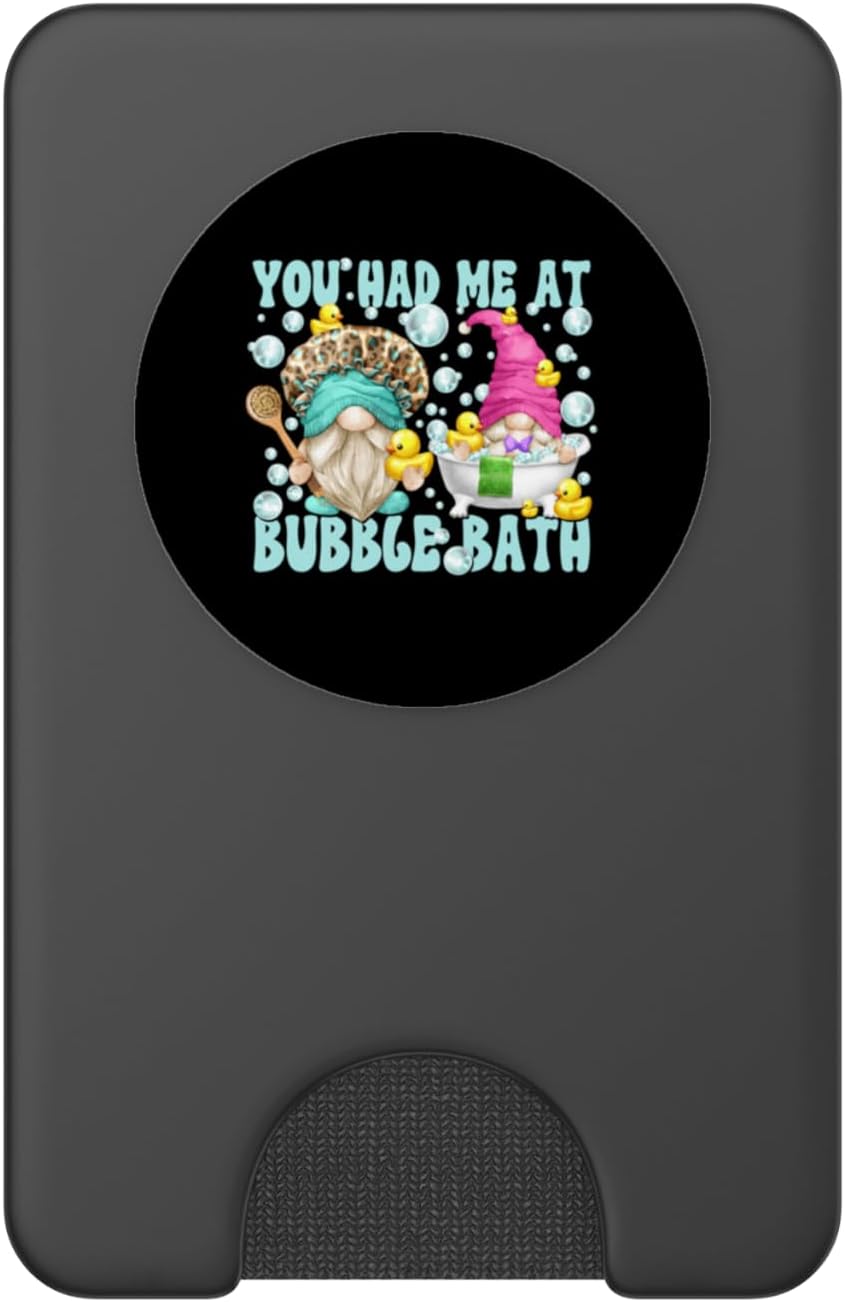 Funny Love Quote Bubble Bath Valentines Gnome Couple PopSockets PopWallet for MagSafe image 2