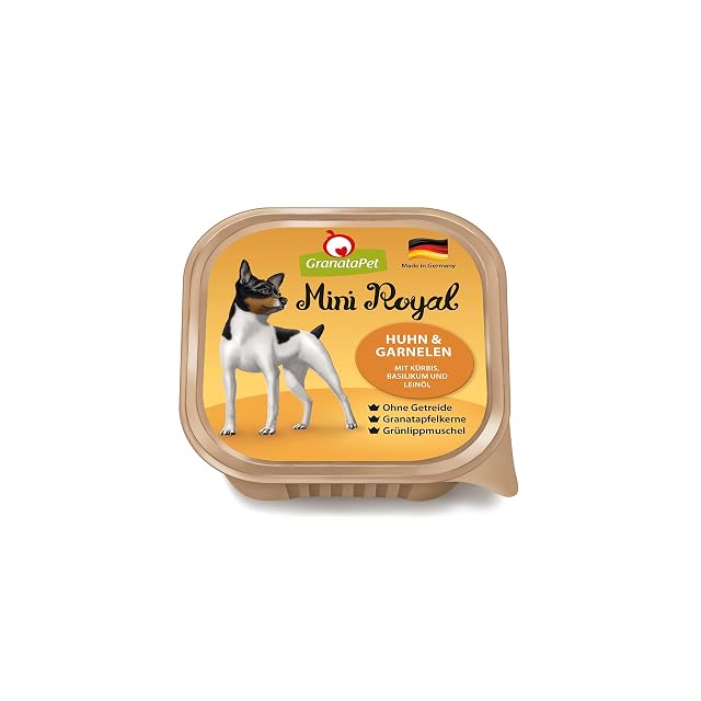 GranataPet Mini Real de Pollo y camarón Wet Alimentos para Perros 11 Pieza de 150 g
