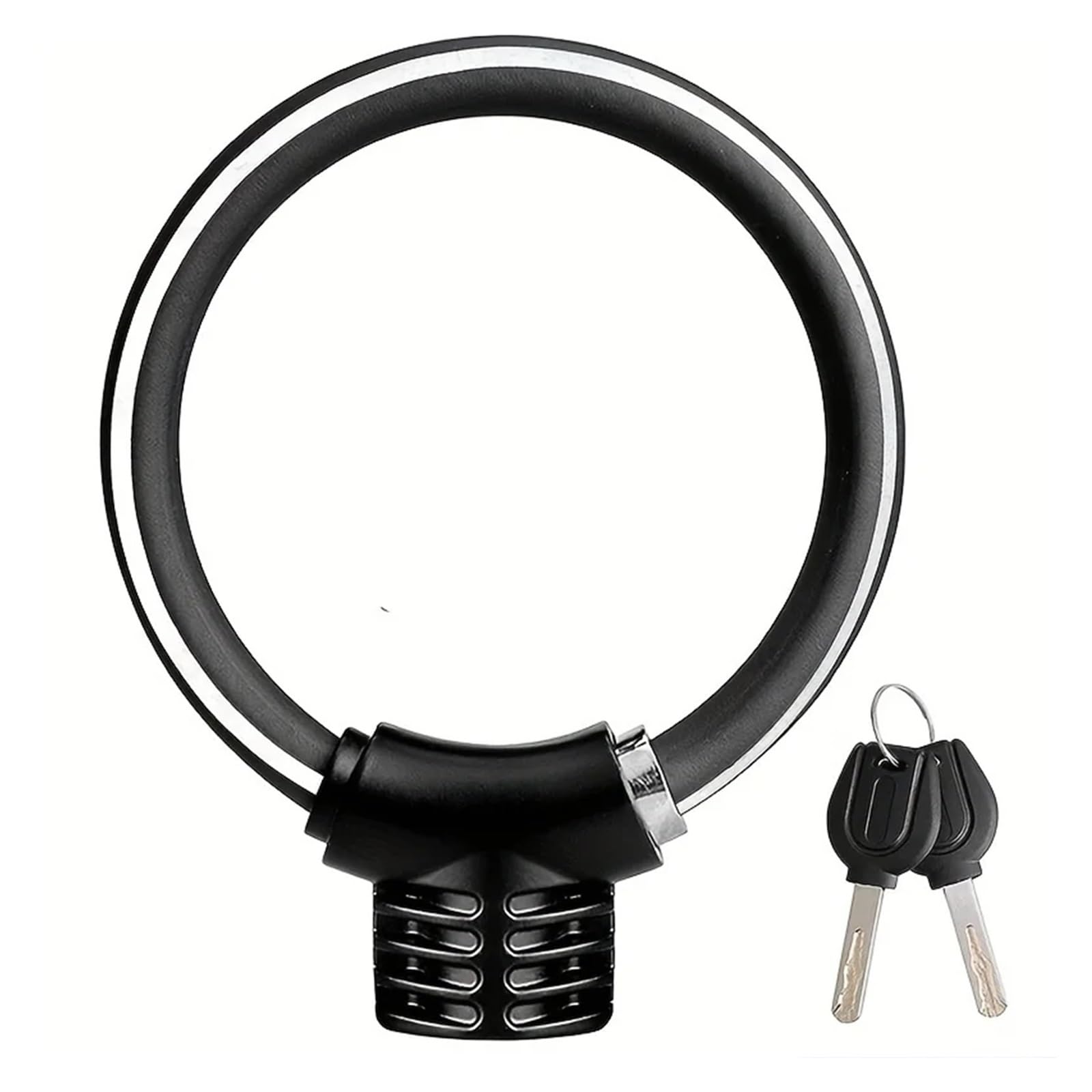 Ycenjepsaz Black Reflective Frosted Small Portable Security Anti-Theft Thick Steel Cable Bicycle Lock