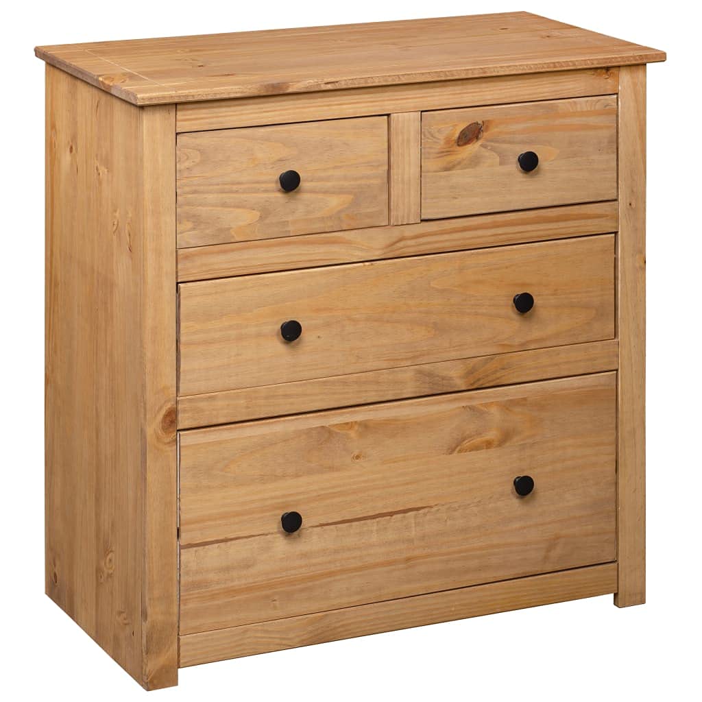 Aparador de madera maciza, 80 x 40 x 83 cm, de pino Panamá, natural, para cocina, pasillo, salón, dormitorio, rústico, resistente, ahorra espacio