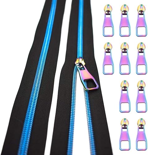 Miniatura 9 de The Yard - Cremalleras de nailon metálico de latón antiguo n. 5, cinta beige a granel de 10 yardas con 20 deslizadores para costura de bricolaje y