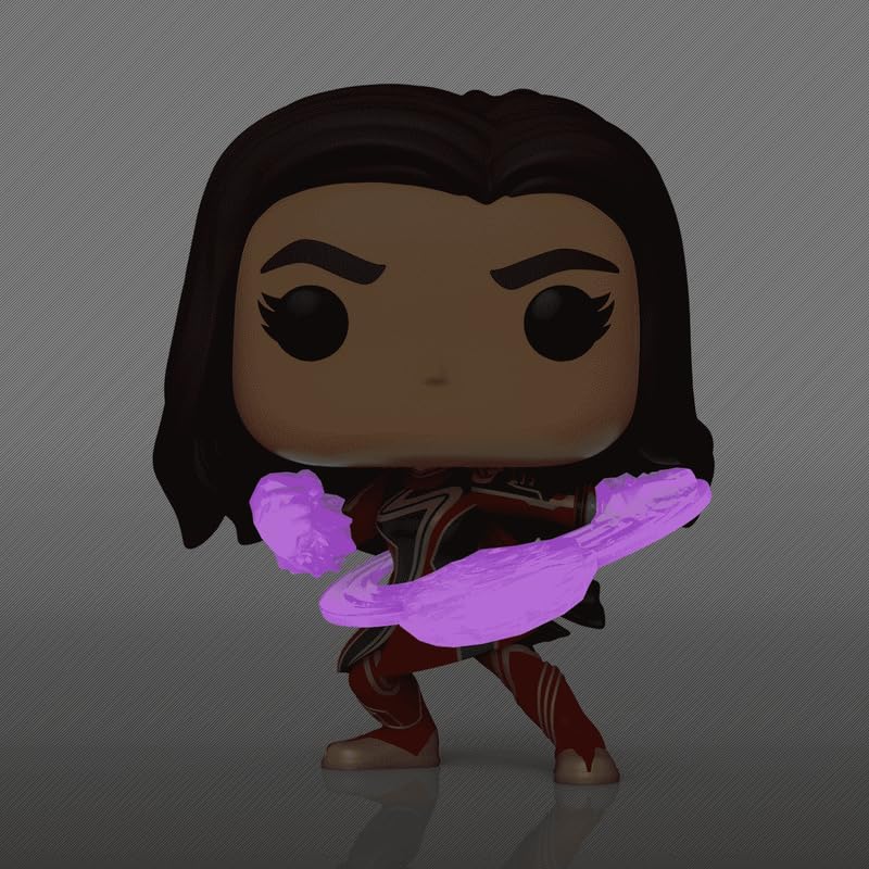 Miniatura 3 de Funko Pop! Marvel: Ms. Marvel en la postura de lucha *Brilla en la oscuridad Tienda exclusiva