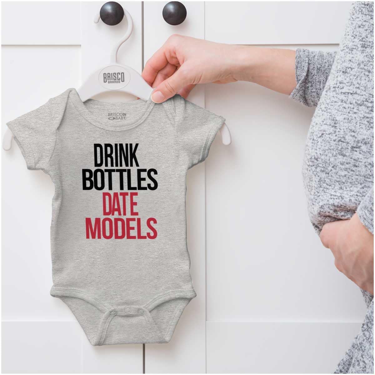 Brisco Brands Drink Bottles Date Model Handsome Baby Baby Bodysuit Jumper Boys