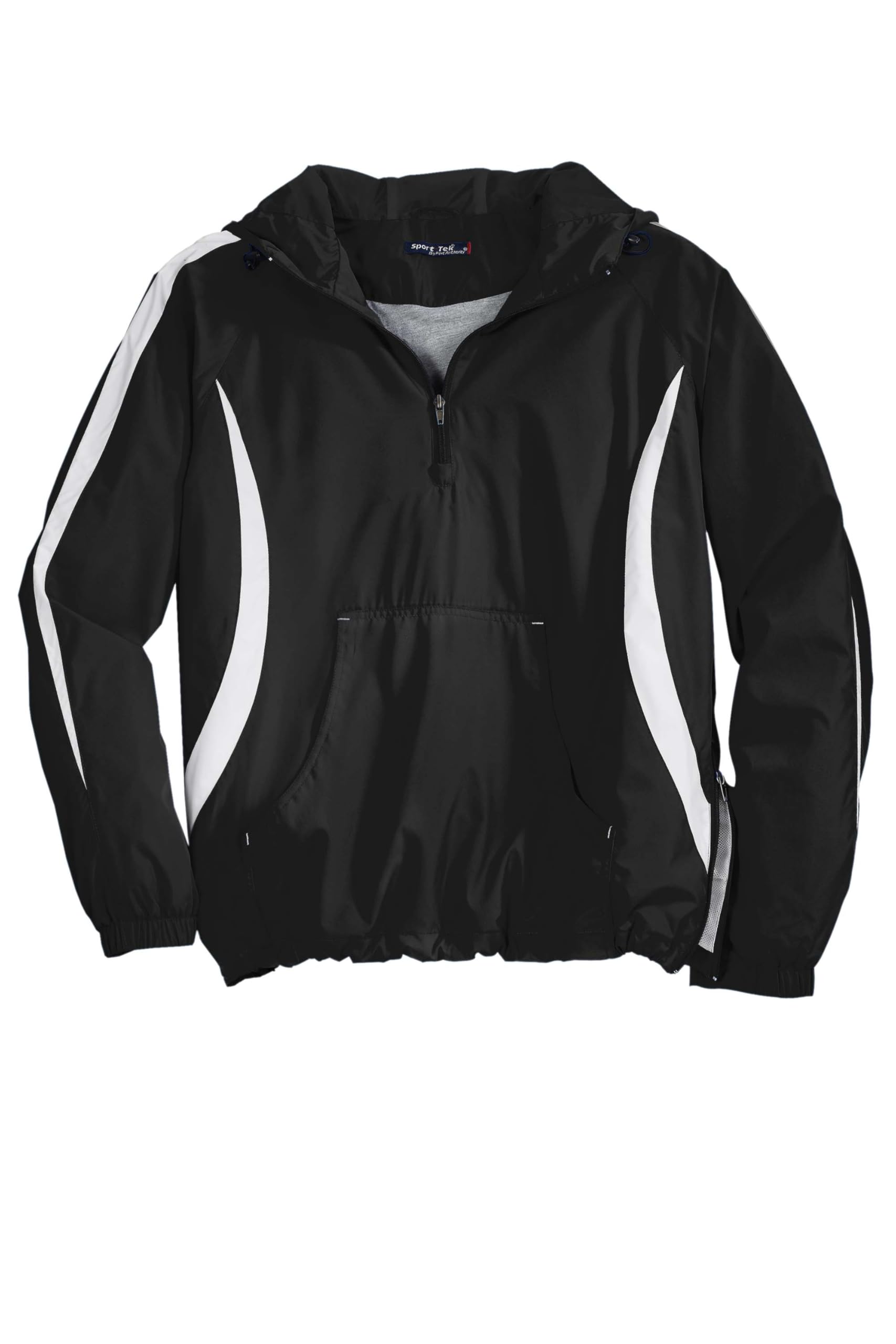Colorblock Raglan Anorak JST63, Black/White, 3X-Large-image-40