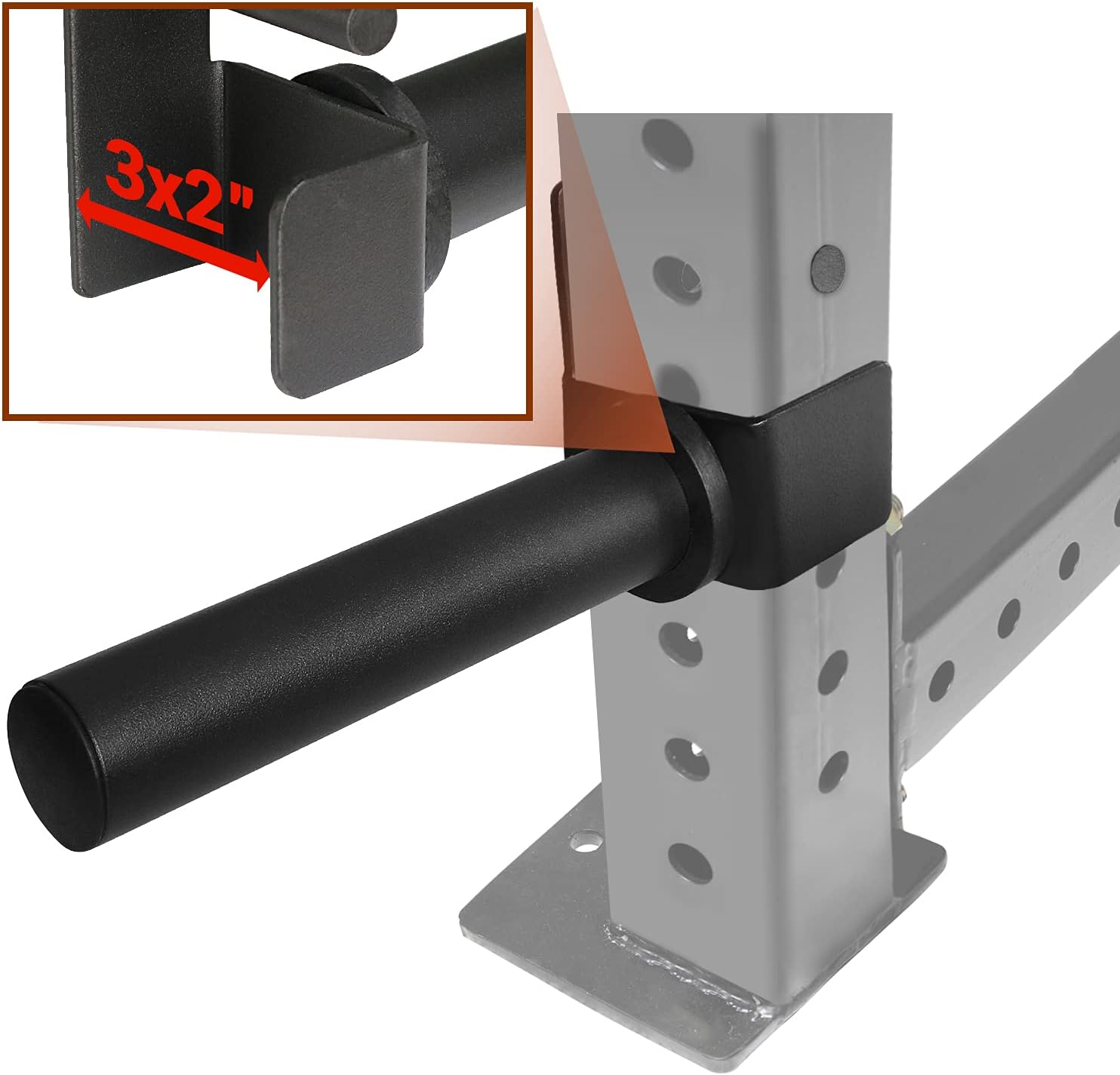 A2ZCARE Weight Plate Holder, Attachment Power Cage Rack for Power Rack, Weight Plates Storage Fit 2-inch Olympic Weight Plates (Weight Plate Holder for Rack 3x2 (Inch)) : Sports & Outdoors