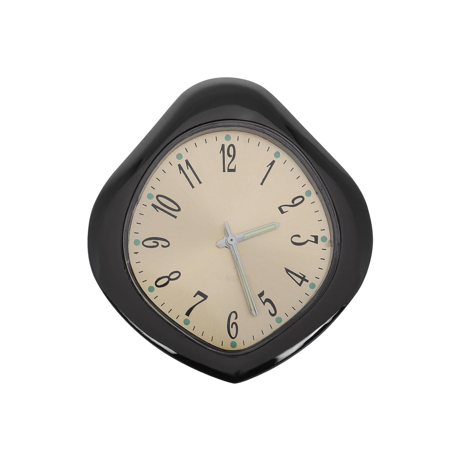 Car Analog Clock for Dashboard with Metal Case User-Friendly Design Easy to Use Mini Clock for Car Interior Distinctive Glow-in-the-Dark Feature