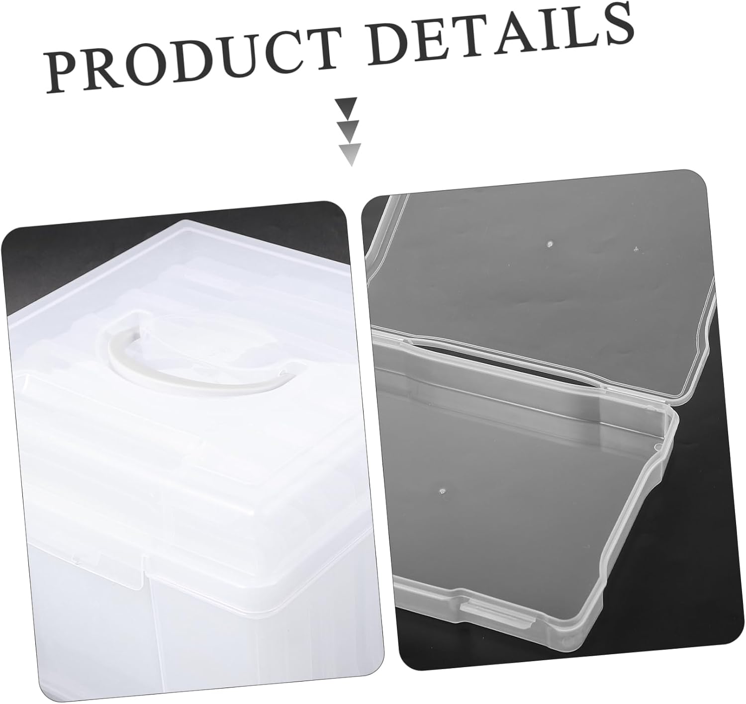 1set Multi-function Photo Storage Box Transparent Organizer for Photos Craft Supplies and Office Items Material Easy Visibility for Quick Access