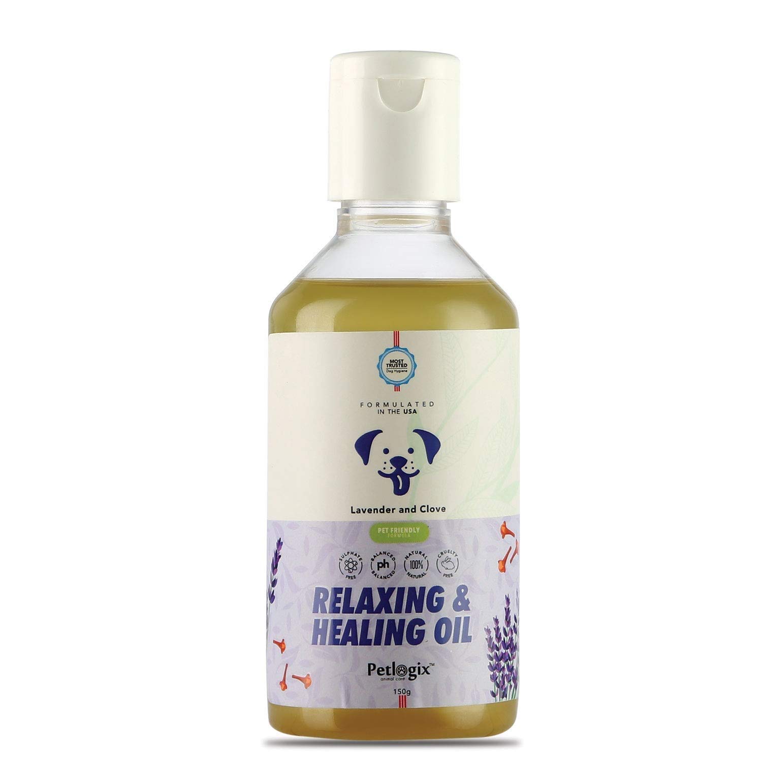 Petlogix Natural Relaxing & Healing Oil for Pet Dog, Cat & Puppies Anti Itch Massage Serum Enriched with Lavender & Clove Oil, 150g (B07M8CTH7T) Amazon Price History, Amazon Price Tracker