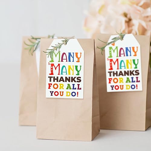 Miniatura 6 de joycraft 100 etiquetas de agradecimiento con cuerda, etiquetas de agradecimiento al maestro de 3.3 x 2.1 pulgadas, etiquetas colgantes de