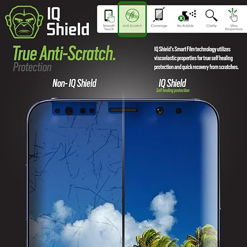 Miniatura 5 de IQShield Protector de pantalla compatible con Galaxy S9 Plus (paquete de 2) (compatible con fundas) Película de TPU transparente antiburbujas