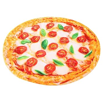 Washable Multifunctional Indoor Simulation Pizza Funny Pet Blanket, Pizza Shape Dog Rest Mat, Pet Accessory for Cat for Dog Easy to Clean(Pizza Blanket, L)
