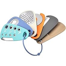 Kitchen Gadgets Set 5 Pieces, Space Saving Cooking Tools Kitchen Accessories-Garlic/Ginger Grinder, Cheese Grater, Vegetable/Fruit Peeler, Pizza Cutter, Bottle Opener, Gadgets Gift Set