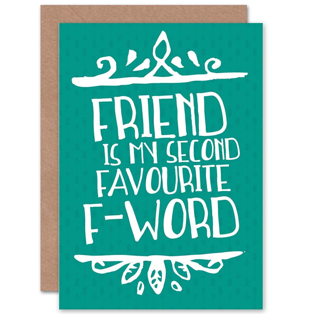 Wee Blue Coo CARD GREETING FRIENDSHIP SECOND FAVOURITE F-WORD GIFT