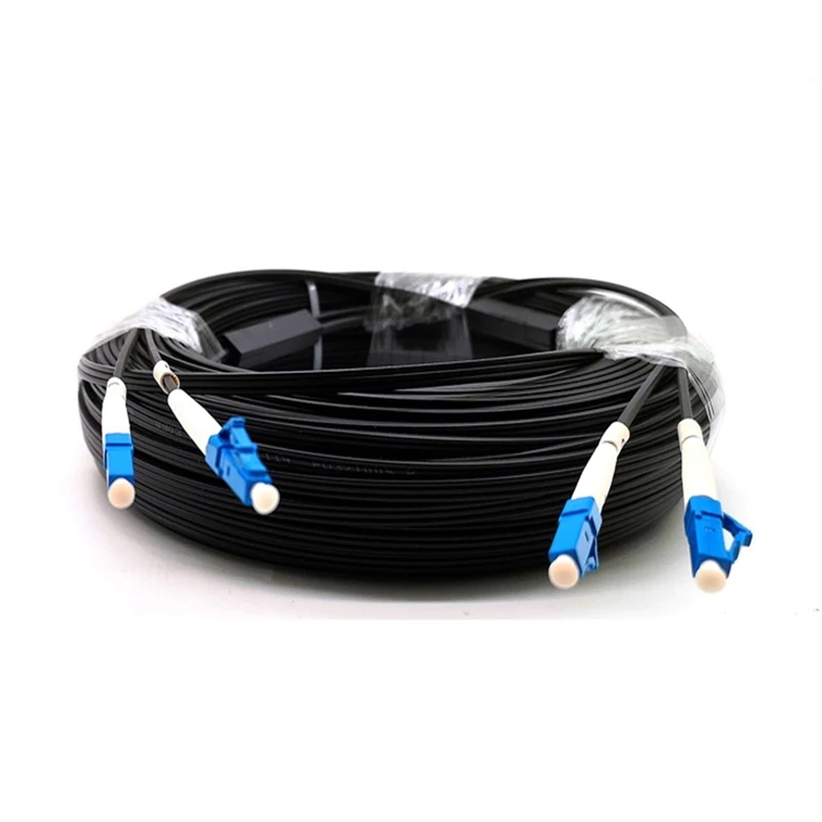 SC Drop - Câble de raccordement à fibre optique FTTH monomode - 150 m - Noir - FC-FC