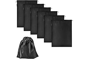 Adult Satin Drawstring Storage Bags - 6 Pack Toy Organizer