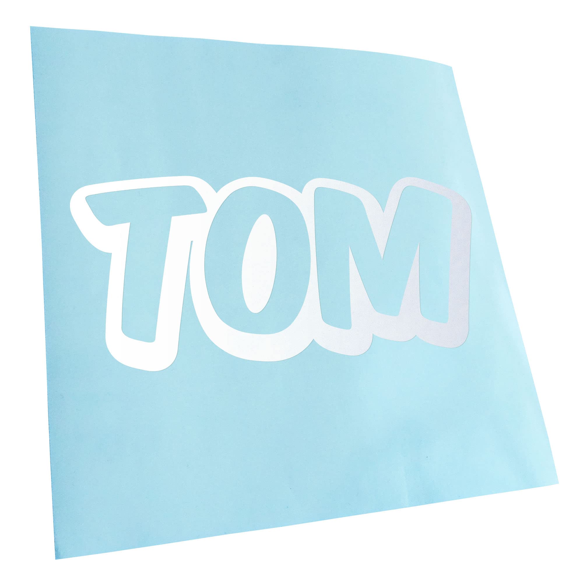 Kiwistar Tom First Name Boys Stickers 25 Colours Neon Matt
