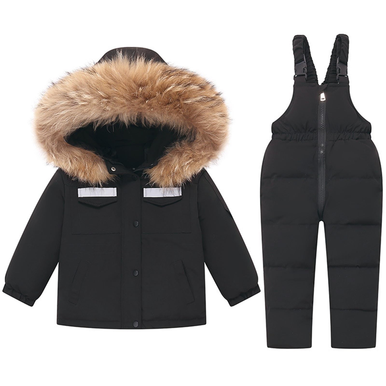 Jacke Jungen, Kleinkind Jungen Schneeanzug Mädchen Schnee Hose Jacke Lätzchen Winter Kinder Kleidung Mantel Set