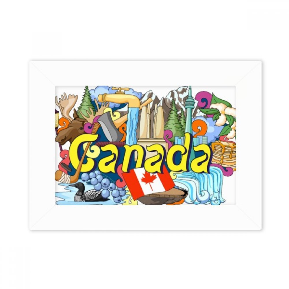 Cadre photo souvenir du Canada blanc à offrir pour un collègue