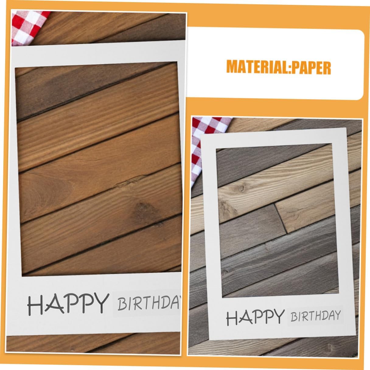 3pcs Birthday Photo Booth Frames Paper Picture Props for Birthday Party Supplies Favors White and Black Happy Photo Sign Decorations