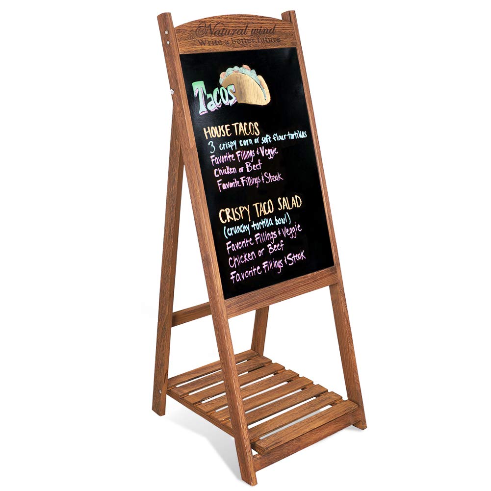 Buy AFrame Chalkboard Sign 38 x 16in Wooden Chalkboard Easel with