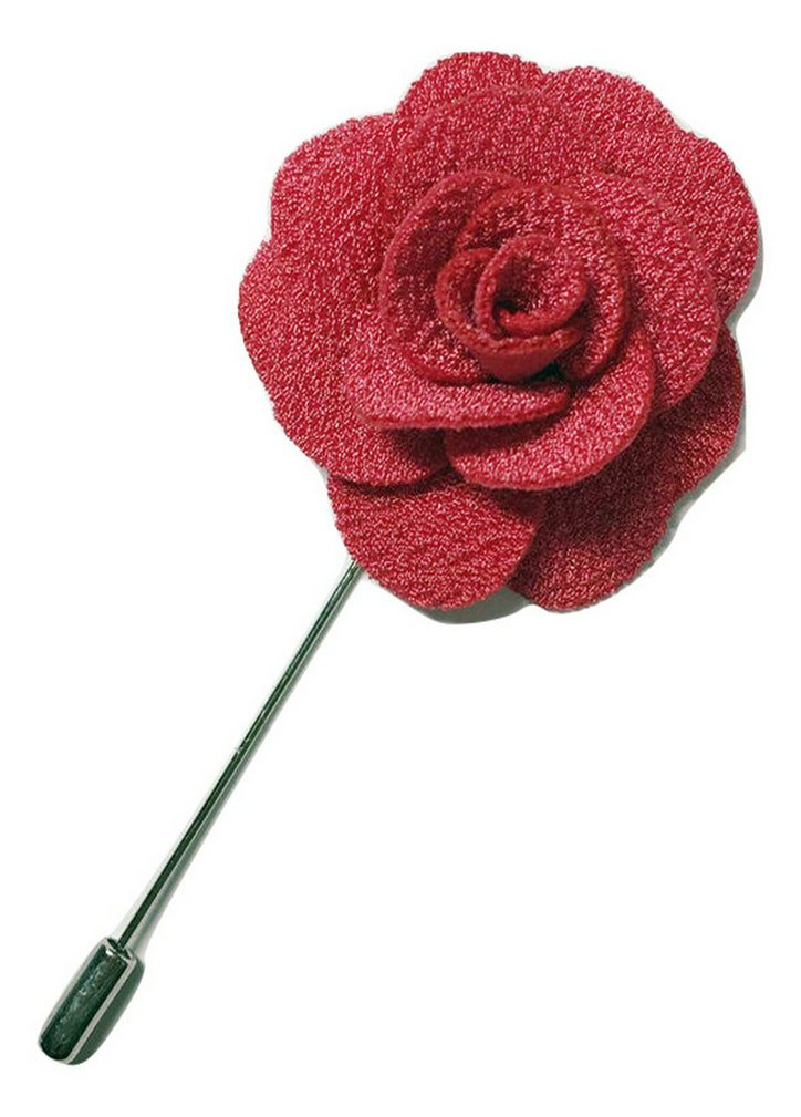 L&L® Smart Handmade Flower Brooch Boutonnière Suit Lapel Wedding Party Accessory UK (Hot pink)
