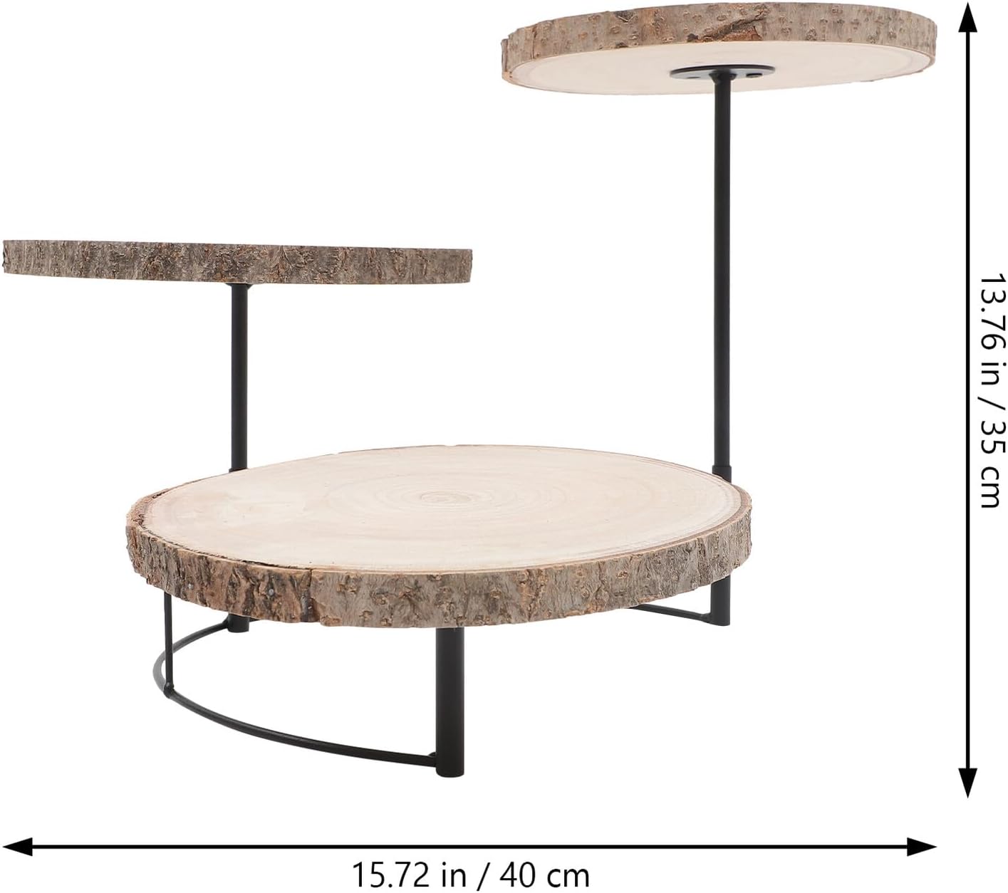 POPETPOP Heavy Duty Flower Pot Stand Rack for Indoor and Outdoor Use, Multi-tier Solid Wood Plant Shelf with 20cm Diameter Pine Wood Panels, Balcony and Window Sill Planter Organizer