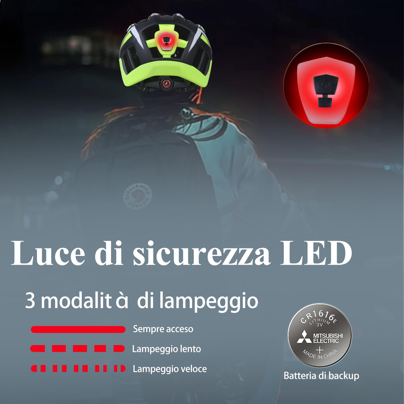 Shinmax Casco Bici Uomo Donna Casco MTB con LED USB Ricaricabile Luce Casco Bici Adulti con Visiera Rimovibile Magnetica Occhiali Casco Ciclismo Unisex Caschi Bicicletta 57-62cm NR-032