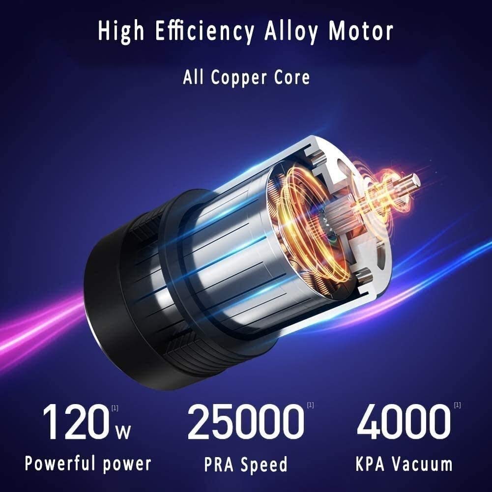 Aspirador portátil del automóvil: vacío de Mano con Cable de Alta Potencia - Mejor Kit de Accesorios de automóviles y automóviles para Detalles y Limpieza Interior de automóviles