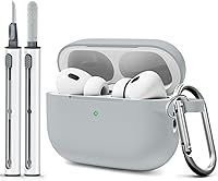 Vista 783 de Funda para AirPods Pro con kit de limpieza, funda de silicona suave para Apple AirPod Pro de 1ª/2ª generación, accesorios de funda AirPods Pro/Pro 2