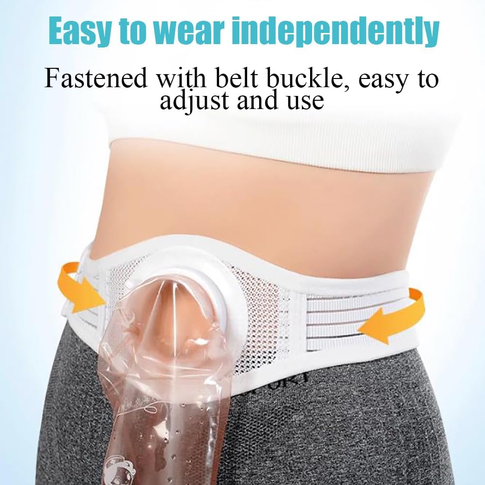 Cinturón de Soporte para ostomía, para Bolsa de ostomía Fija Previene la Hernia paraestomal Cinturón de Soporte para Hernia Unisex Cinturón para Hernia,4.5cm