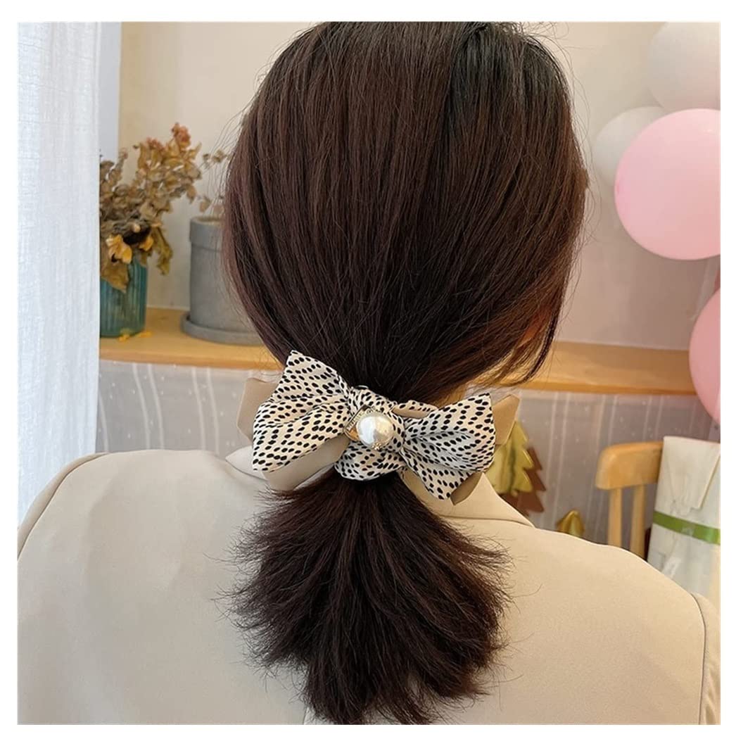 Scrunchies Haargummi 3pcs Französisch Retro Schleife Stirnband Krawatte Pferdeschwanz Haarschmuck Perle Boho Haarring Zopfgummi Elastische