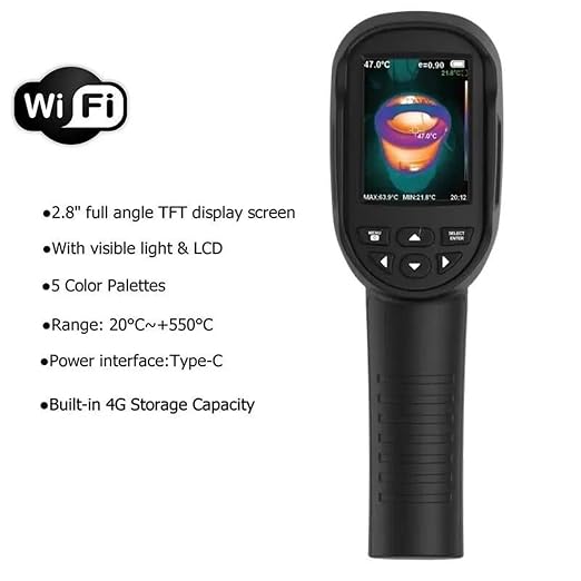 Cámara térmica HT-06 256 x 192 píxeles con transmisión WiFi, cámara termográfica infrarroja portátil de mano miniatura 3