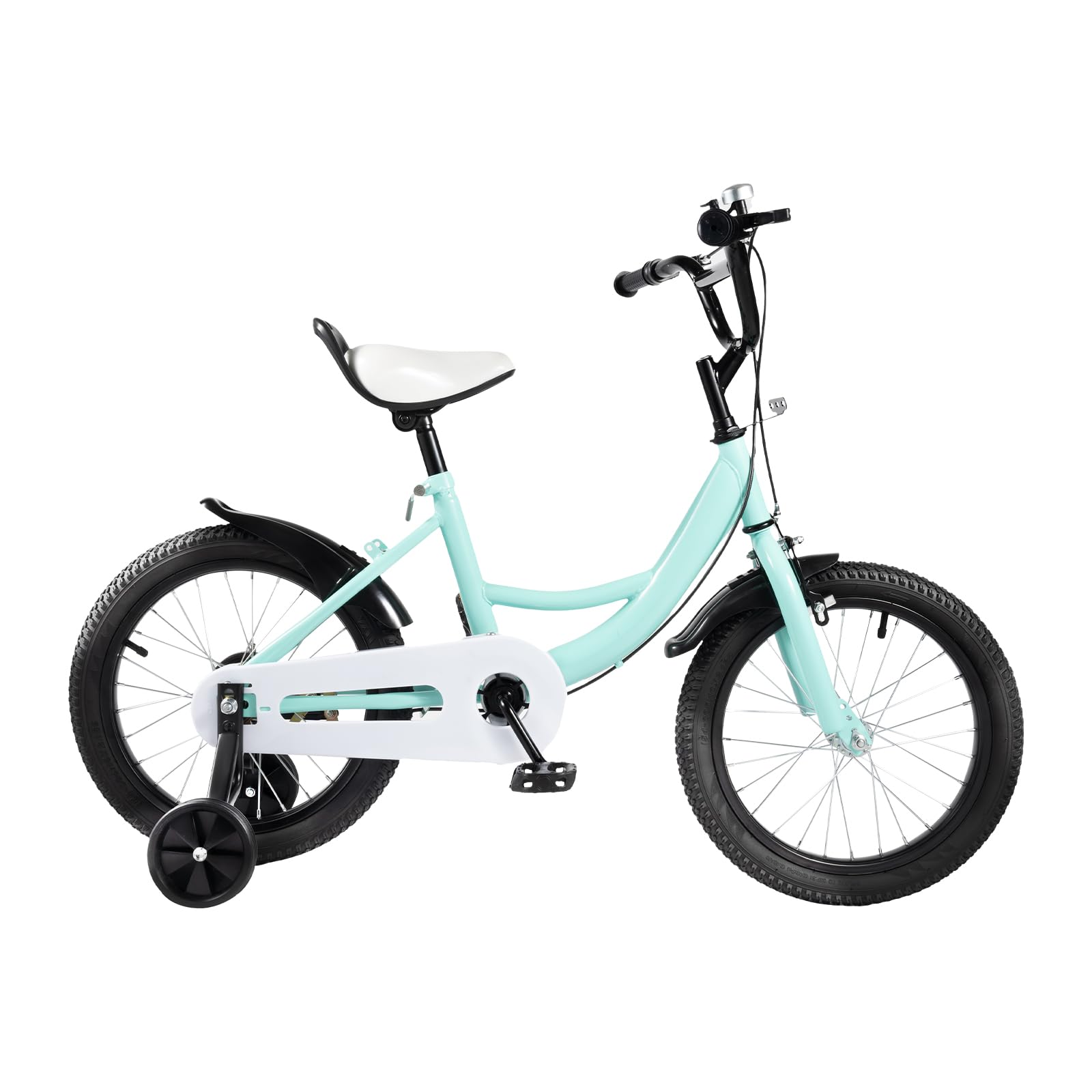 AOAPUMM Bicicleta infantil de 16 pulgadas para niños con ruedas estabilizadoras para niños y niñas (pulverizada)